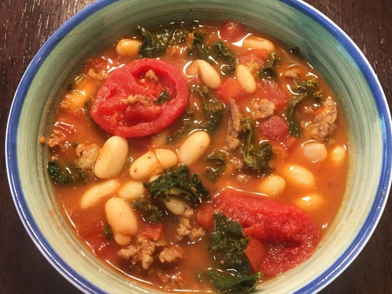 Spicy Turkey Sausage and Kale Chili Commissaries